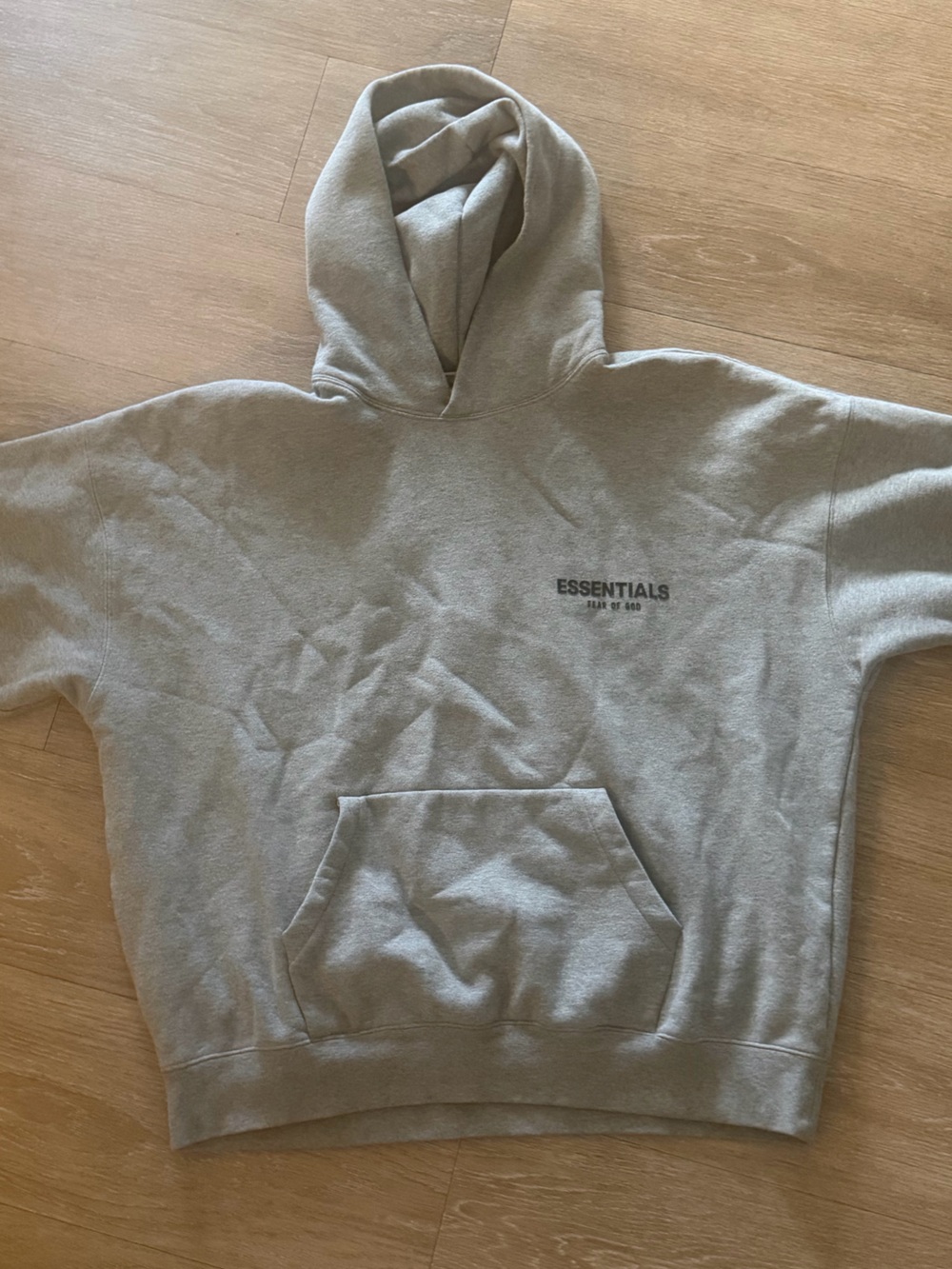 ESSENTIALS Men's Taupe Crewneck Hoodie - Neutral Taupe